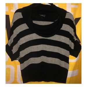 Grey & Black Sweater Blouse!